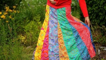 Letní kolekce nabíraných patchworkových sukní