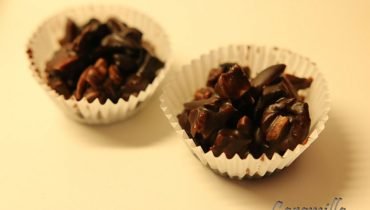 Košíčky ze sušeného ovoce zalité domácí čokoládou