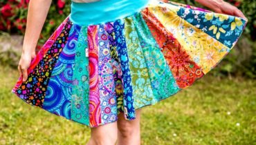 Patchworkové kolové sukně