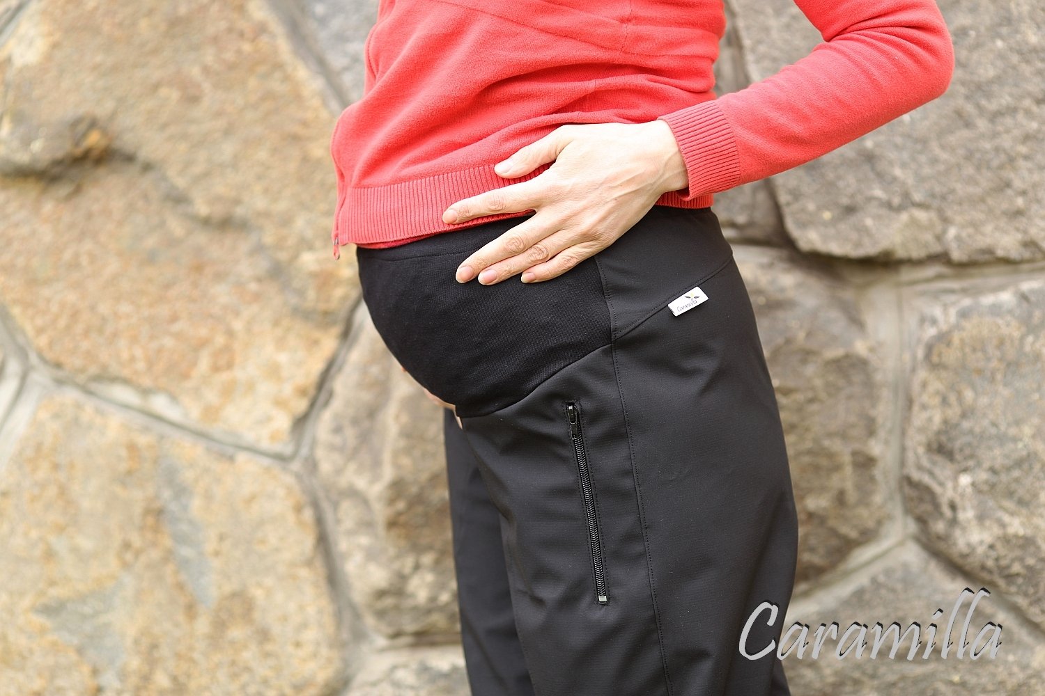 Těhotenské outdoorové kalhoty s membránou