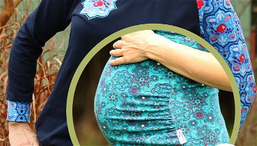 Těhotenská verze trika s raglánovým rukávem