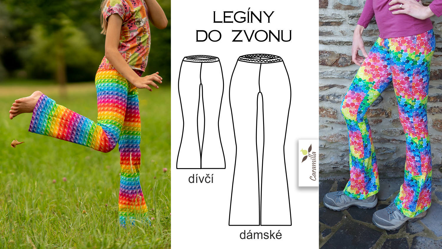 Legíny do zvonu dámské a dívčí (střih a návod)