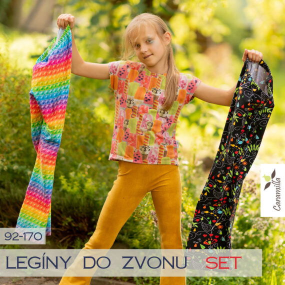 Dětské legíny do zvonu SET užší + širší 92 - 170