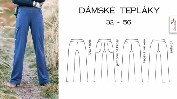 Dámské tepláky (Střih a návod)