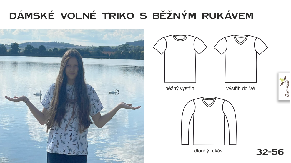 Dámské volné triko (Střih a návod)