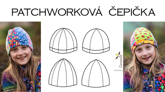 Patchworková čepička ve dvou variantách