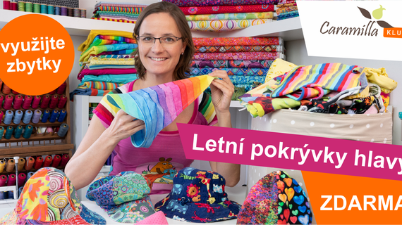 Šití letních pokrývek hlavy – střihy a kurz zdarma
