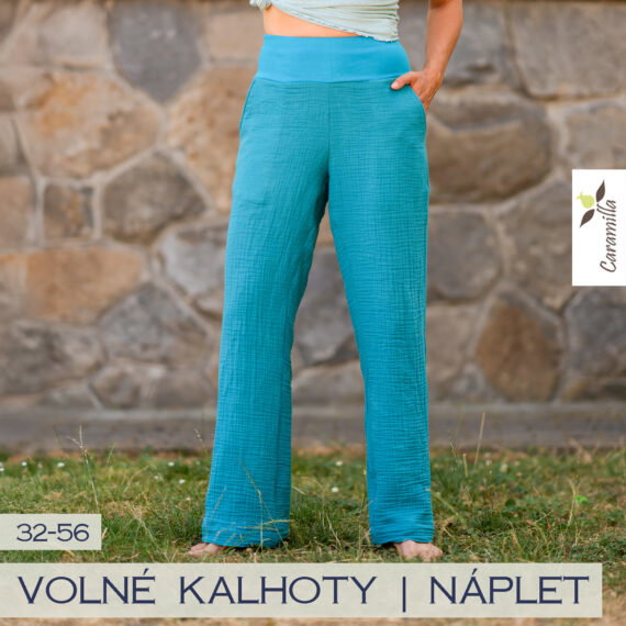 Dámské volné kalhoty do nápletu - varianta pro mušelín 32-56