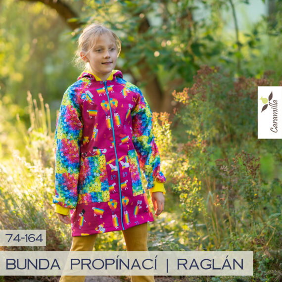 Jednoduchá (nejen) softshellová bunda s raglánovým rukávem - propínací (74-164)